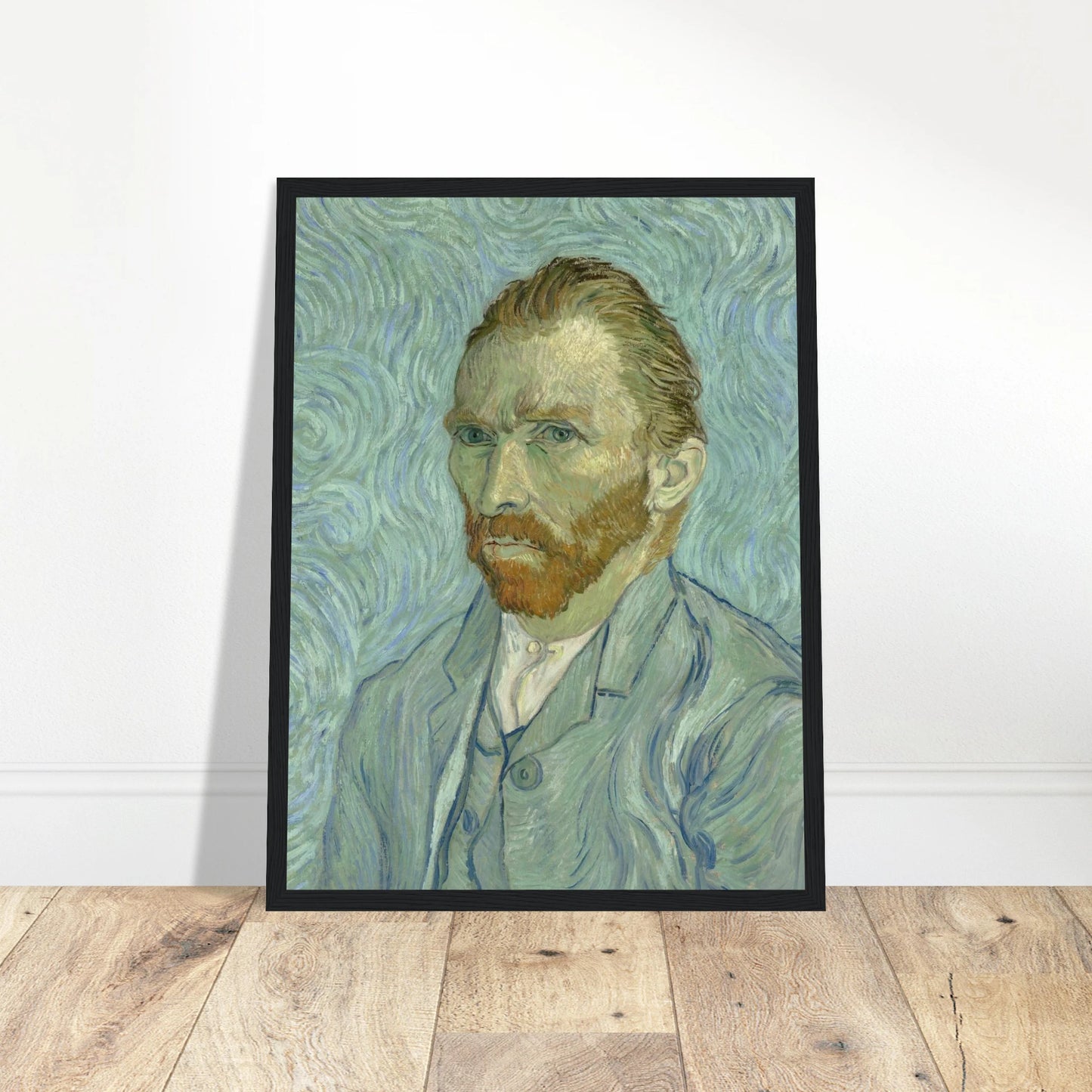 This high-quality reproduction of Self-Portrait by Vincent van Gogh captures the emotional depth and raw brushwork that define the artist’s most personal masterpieces. Painted in 1889, during his stay at the asylum in Saint-Rémy, this portrait reflects Van Gogh’s inner turmoil and resilience, conveyed through piercing eyes and swirling strokes of blue, green, and ochre. Printed on archival-quality paper, this poster print retains the expressive power of the original work. Ideal as wall art for collectors, s