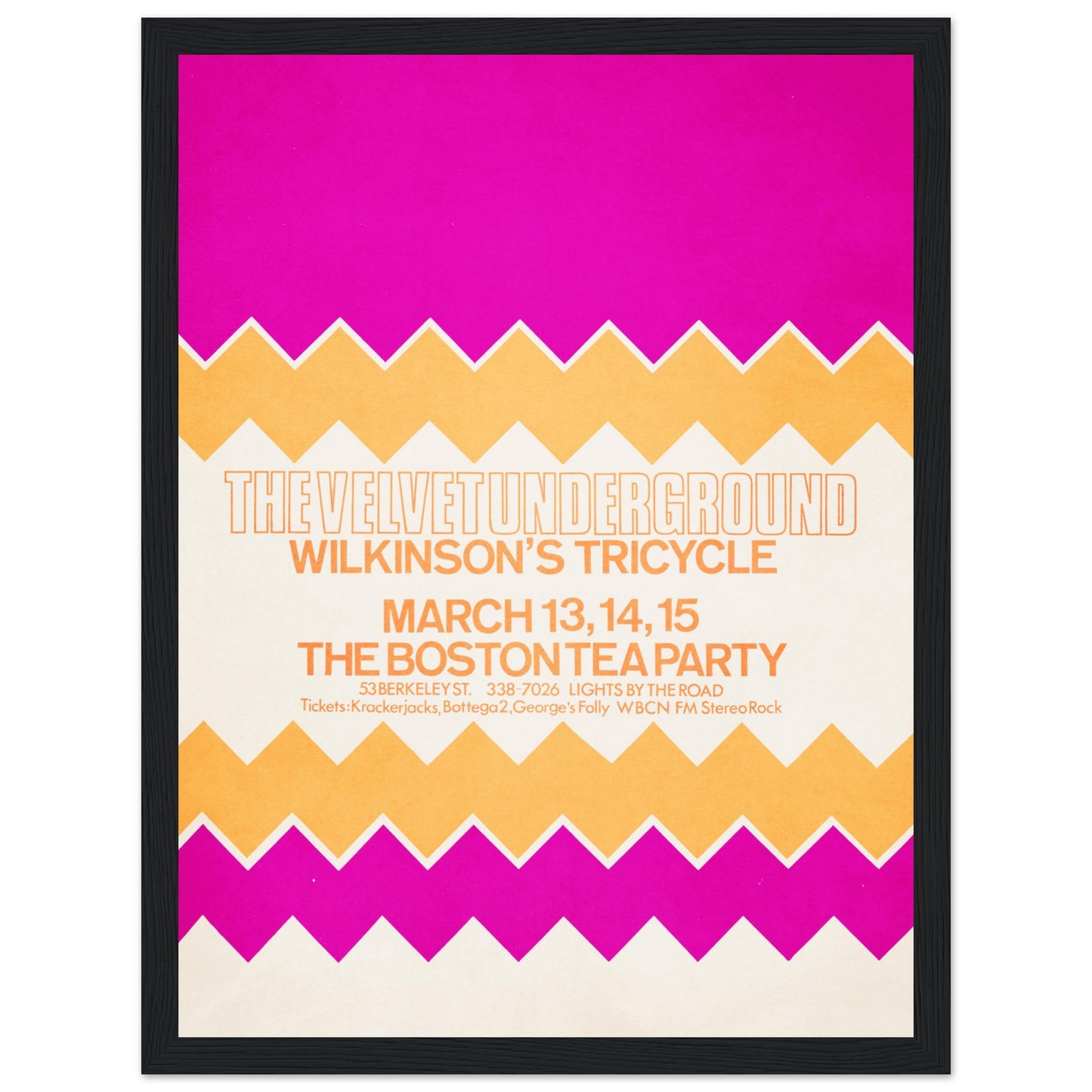 Relive the era of The Velvet Underground with this vintage concert poster, featuring the legendary band fronted by Lou Reed and backed by icons like John Cale, Sterling Morrison, and Moe Tucker. Known for hits like "Heroin," "Venus in Furs," and "Sweet Jane," this retro rock print is perfect for classic rock fans, collectors of 60s and 70s music posters, and lovers of underground art. Whether for your home, music room, or studio, this Velvet Underground wall art is a must-have. Order now and bring the avant