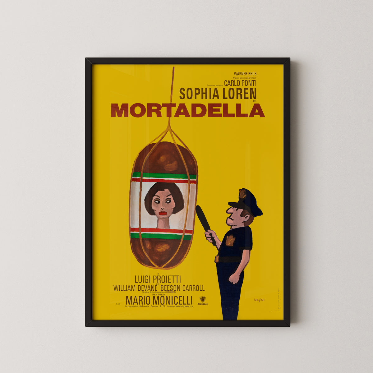 Mortadella Filmplakat – Sofia Loren Vintage-Druck