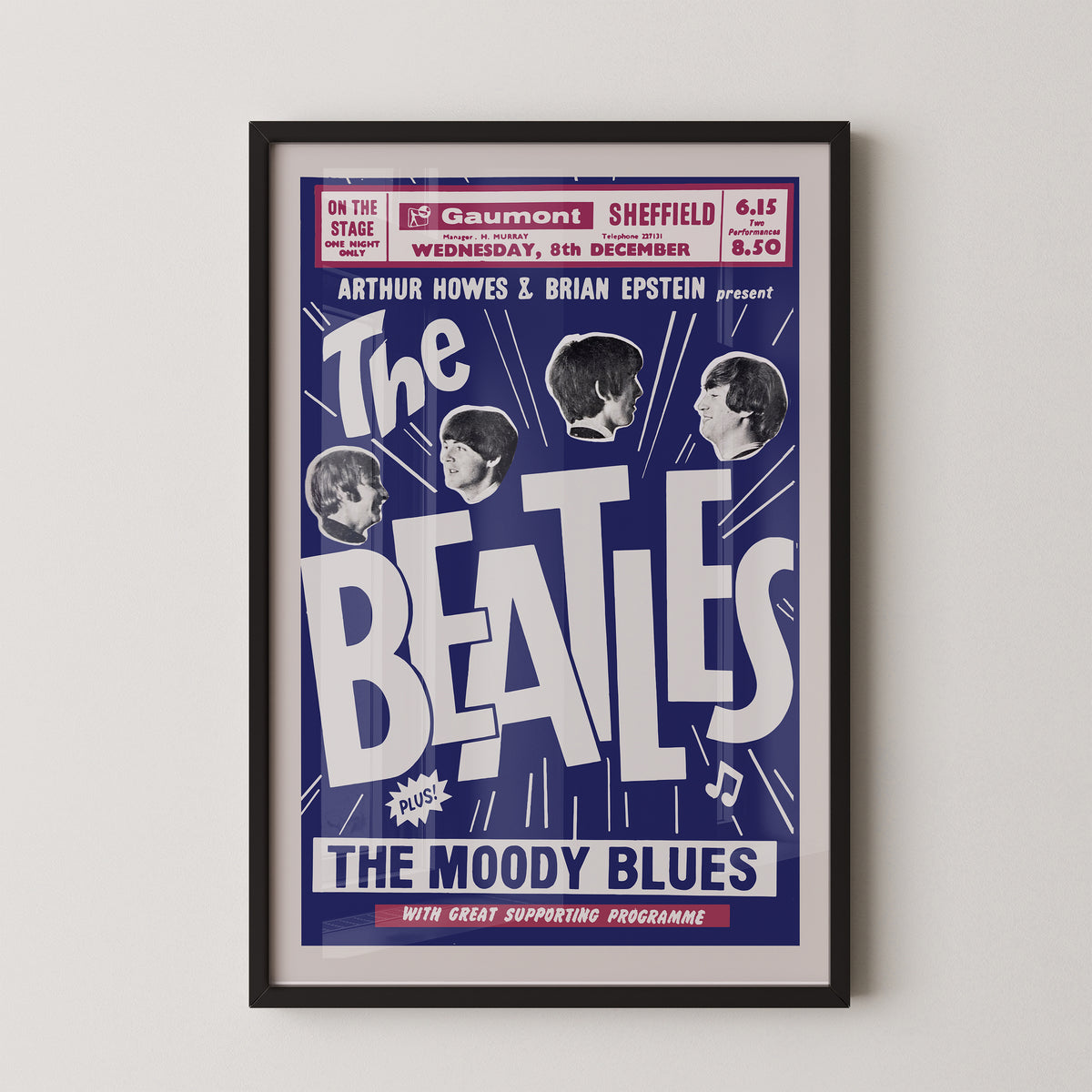 The Beatles Sheffield Concert Poster – Vintage Tour Art
