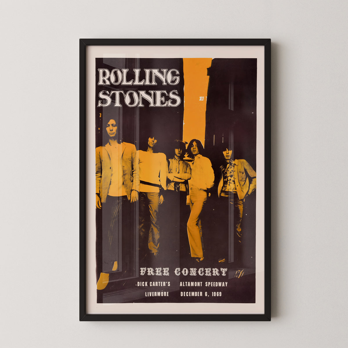 Rolling Stones 1969 Concert Poster – Vintage Rock Art