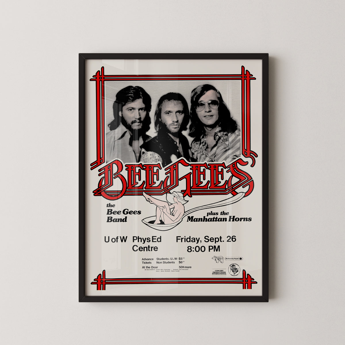 Bee Gees Vintage Concert Poster