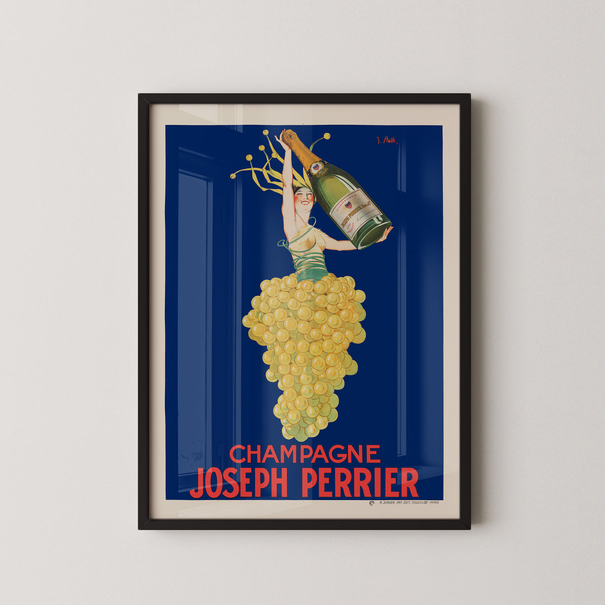 Joseph Perrier Champagner Poster | Vintage Bar Kunst