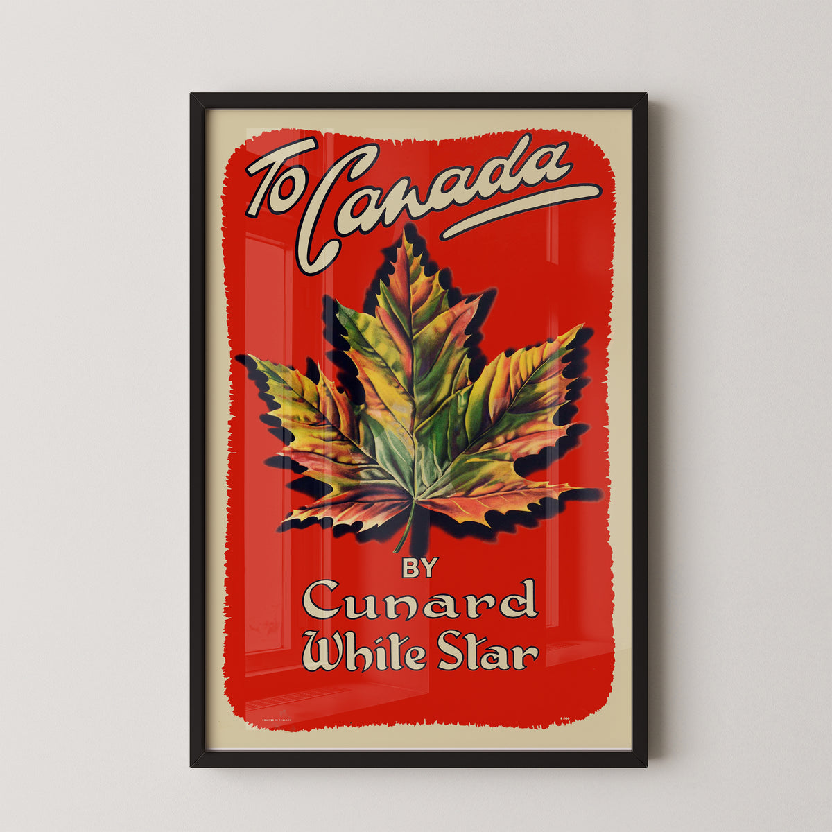 Vintage Canada Travel Poster – Maple Leaf Design
