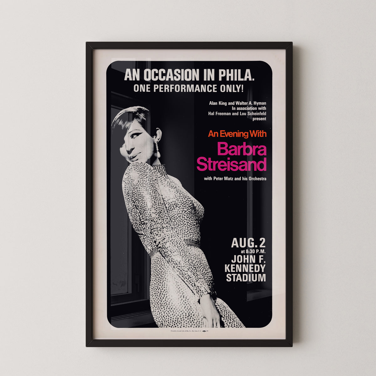 Barbra Streisand Concert Poster – Vintage Music Art