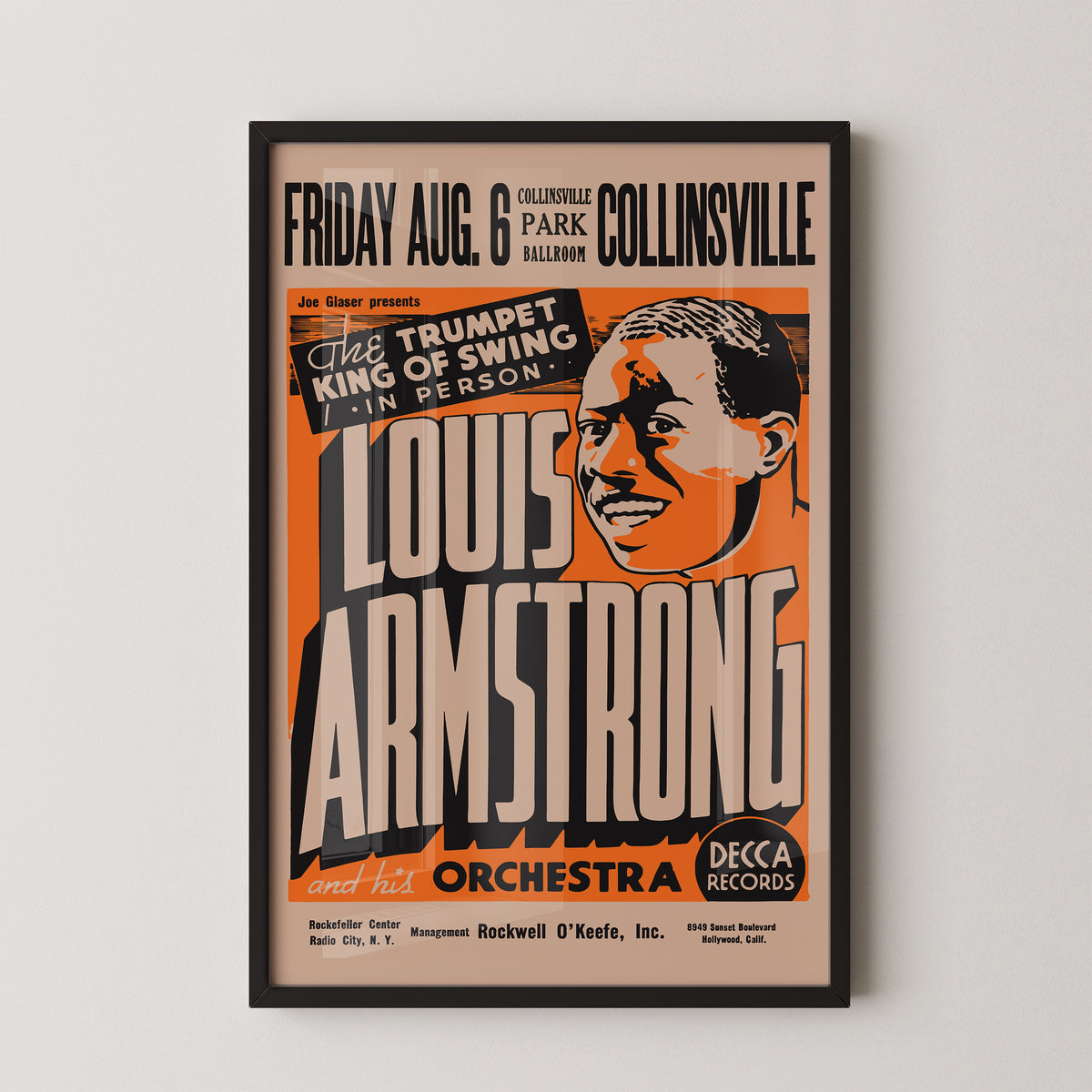 Louis Armstrong Collinsville Concert Poster
