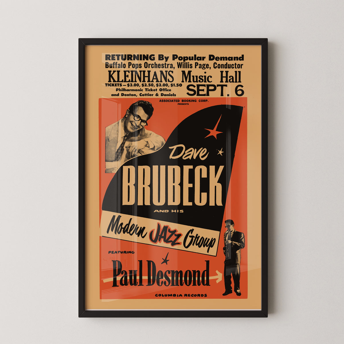 Dave Brubeck Vintage Poster – Cool Jazz Music Art