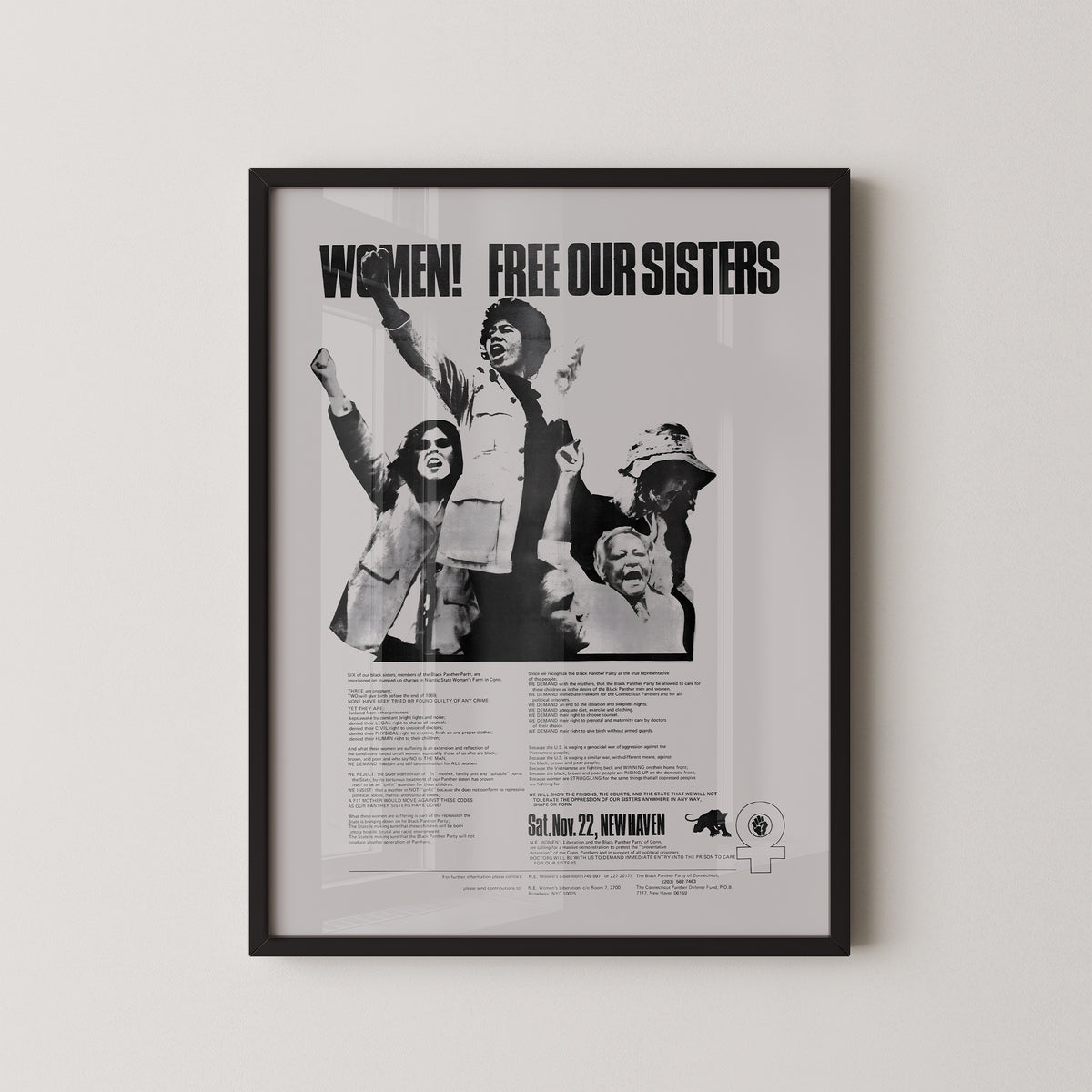 Black Panthers Feministisches Poster - Frauen Wandkunst