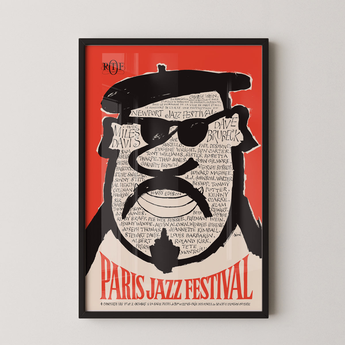 Affiche du Festival de Jazz de Paris – Imprimé Miles Davis