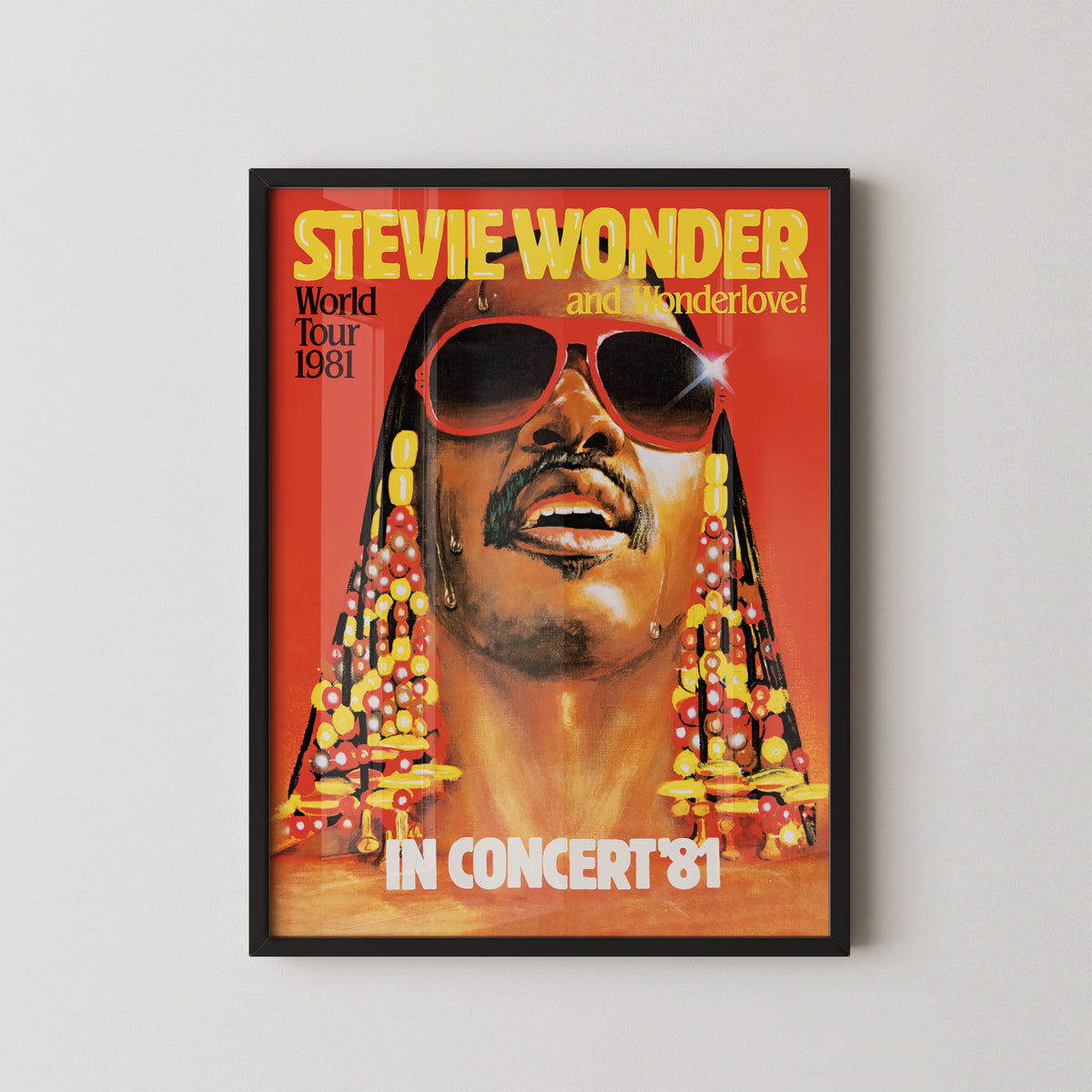 Affiche de concert de Stevie Wonder | Décoration murale de musique soul