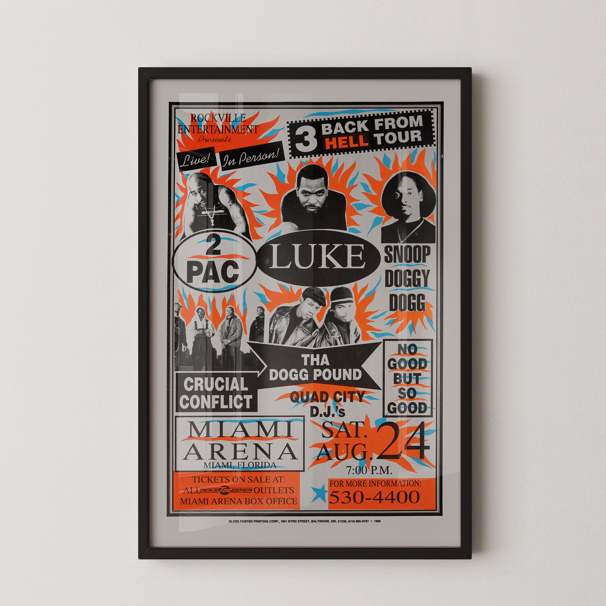 90er Hip-Hop-Poster – 2Pac