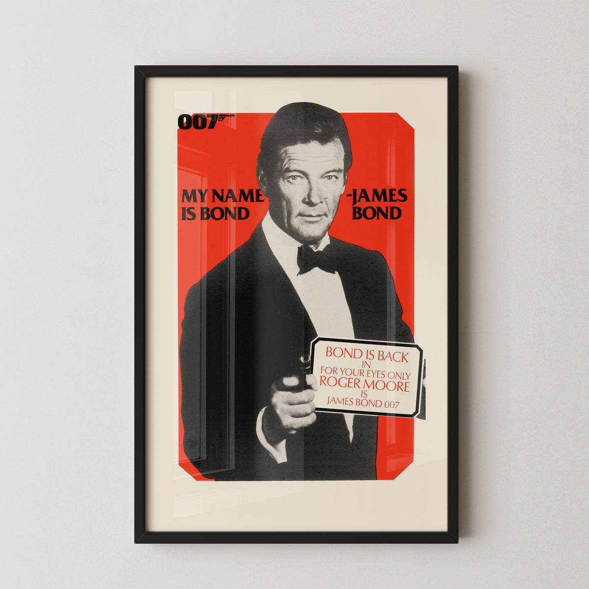 For Your Eyes Only Poster – Roger Moore James Bond Art