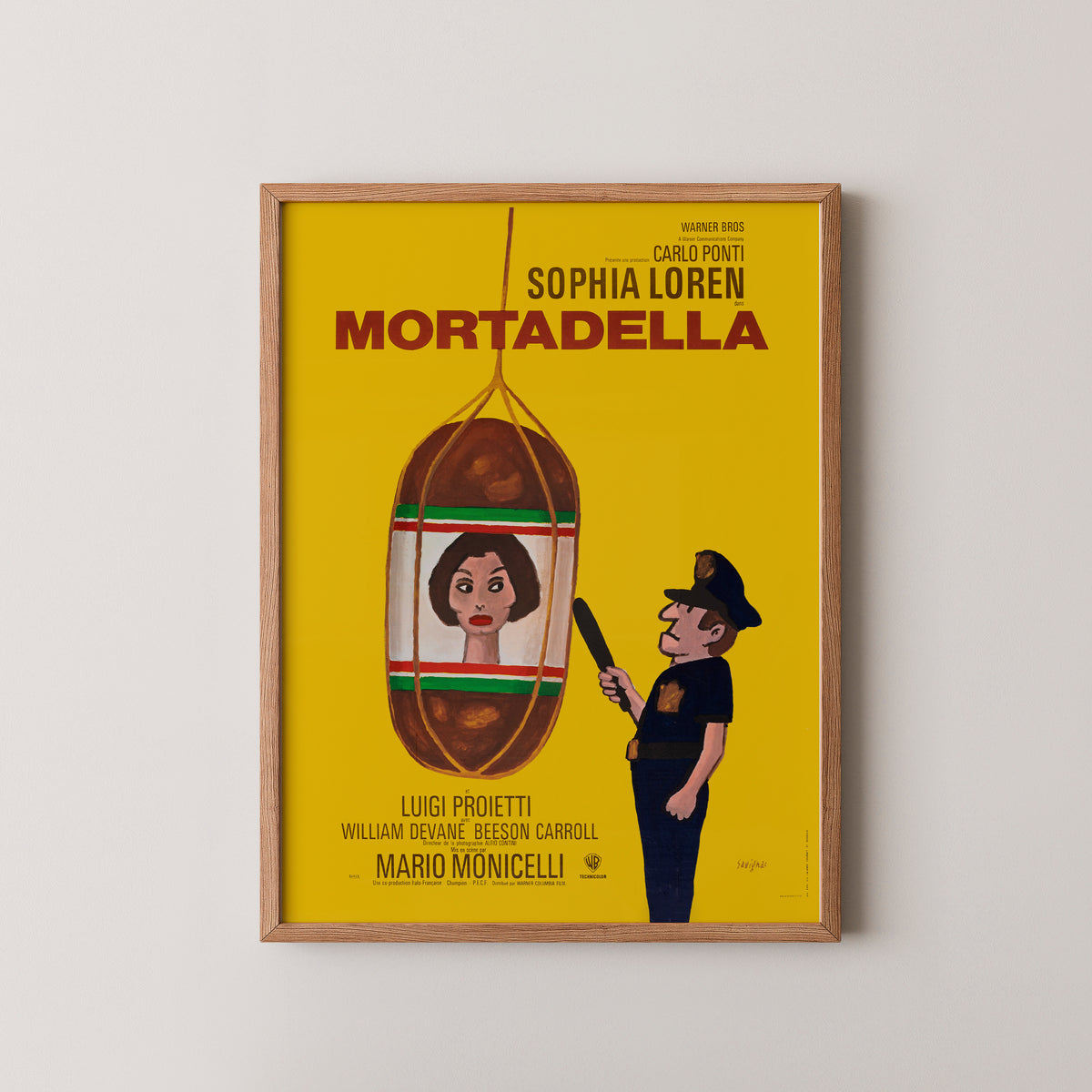 Mortadella Filmplakat – Sofia Loren Vintage-Druck
