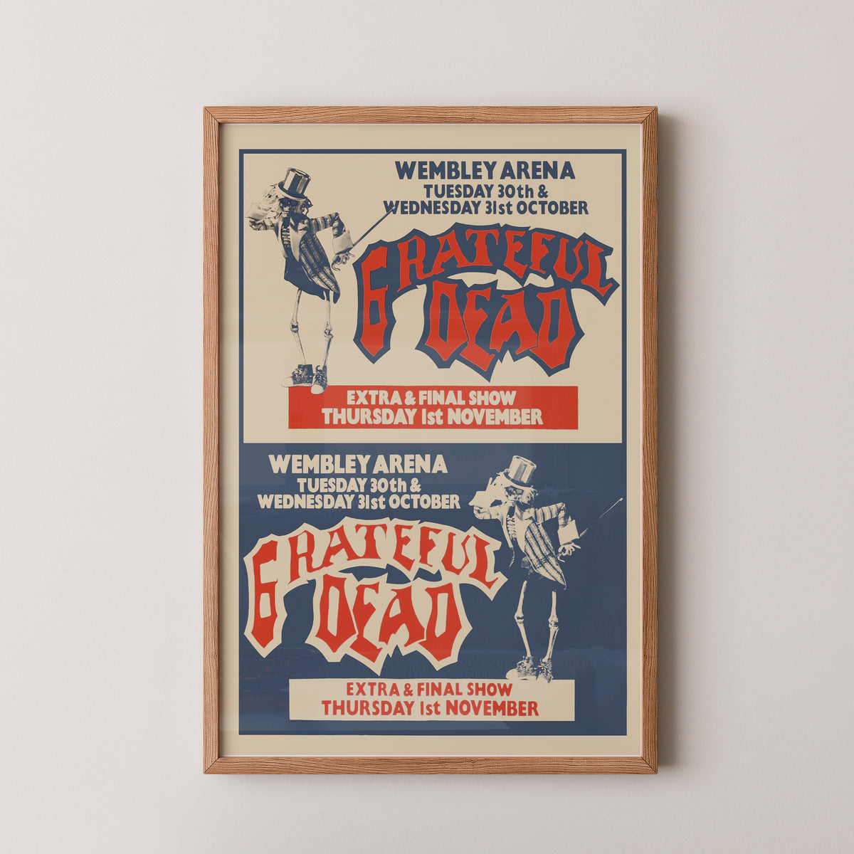 Affiche de la tournée Grateful Dead – Impression de concert