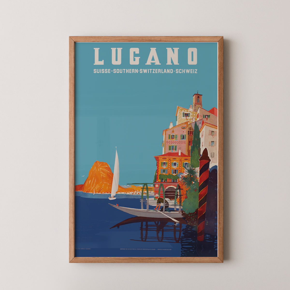 Lugano Vintage Poster | Schweizer Retro-Druck