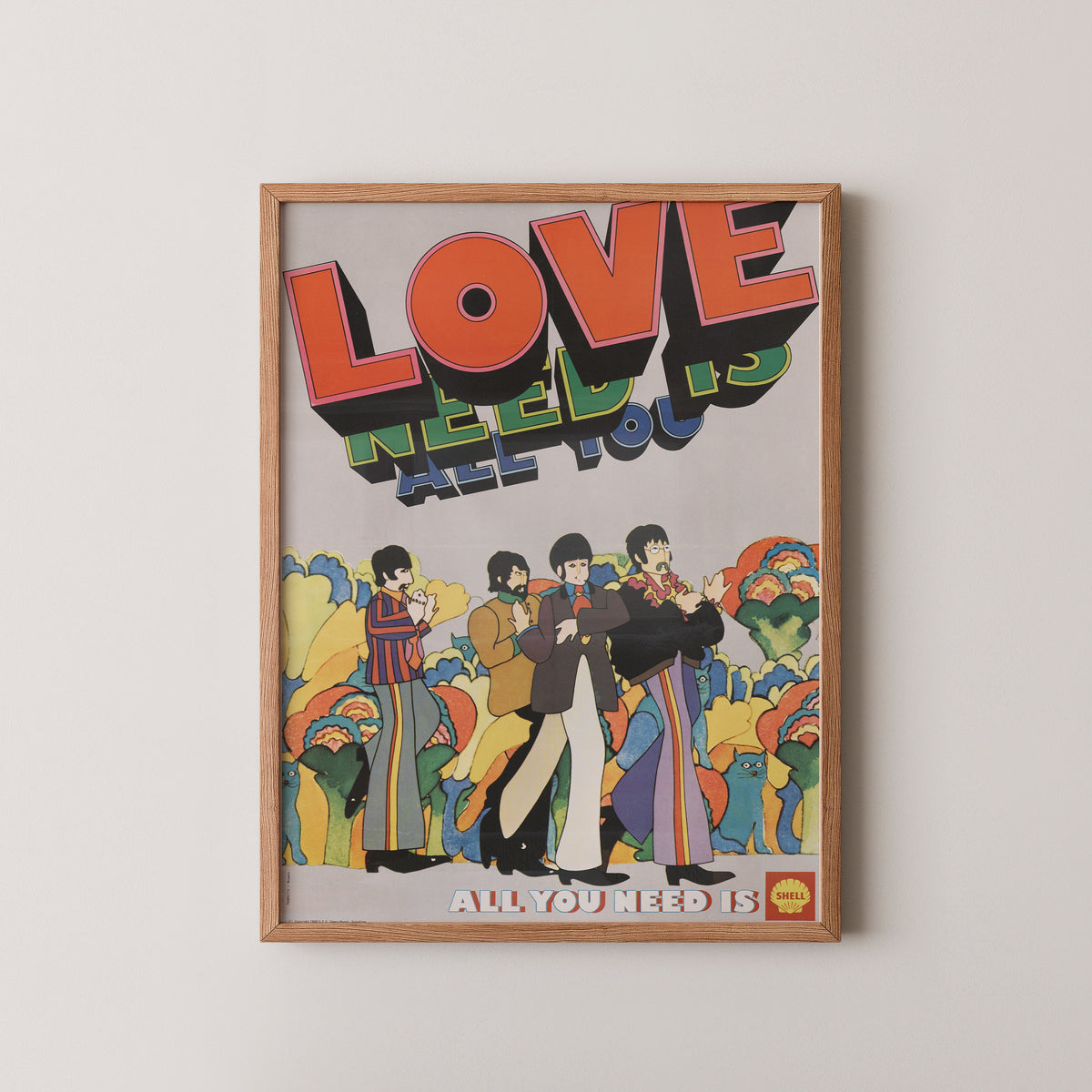 Beatles Retro-Poster – Alles was du brauchst ist Liebe