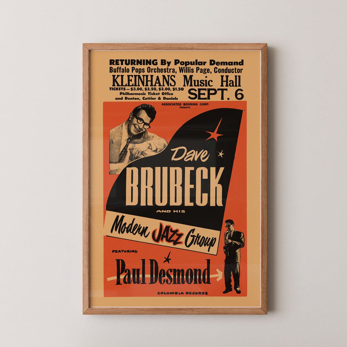 Dave Brubeck Vintage Poster – Cool Jazz Music Art