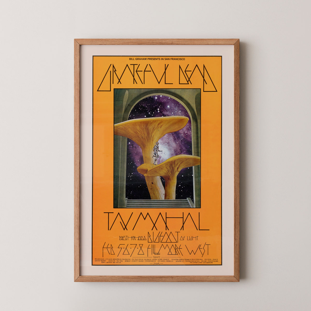 Grateful Dead &amp; Taj Mahal Poster | Vintage Rock Art