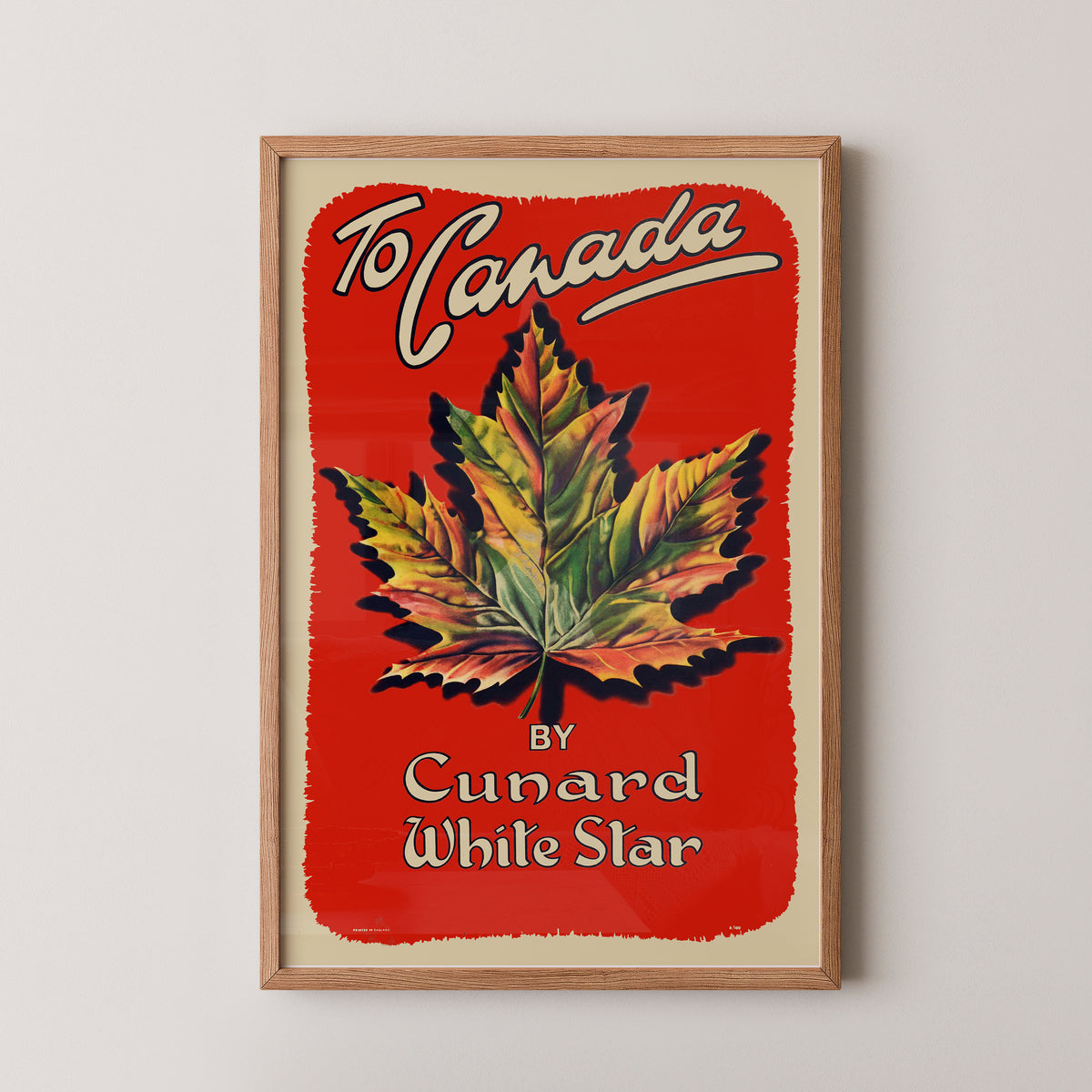 Vintage Canada Travel Poster – Maple Leaf Design