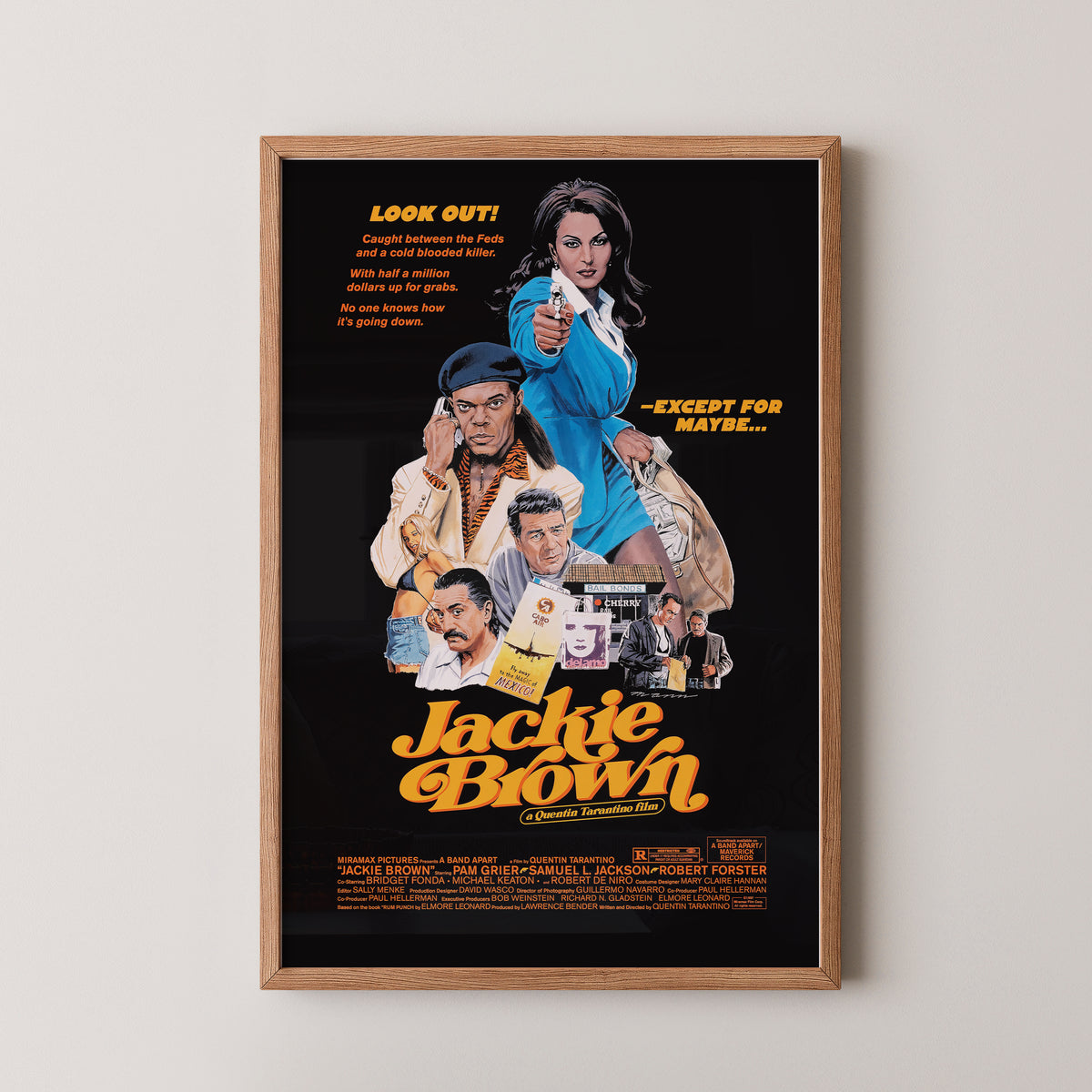Jackie Brown 1997 Movie Poster – Tarantino Film Art