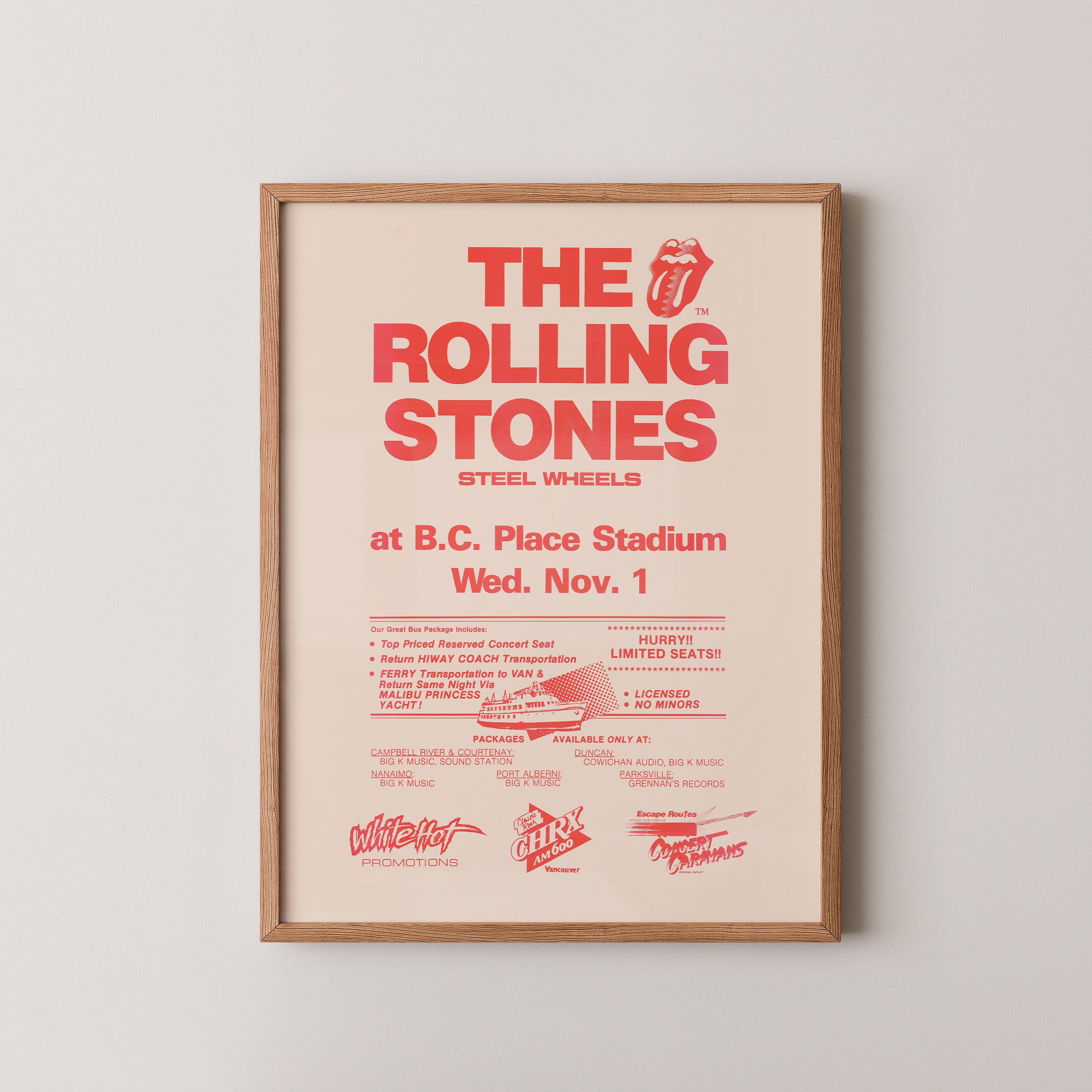 Rolling Stones BC Place 1989 Poster | Vancouver Art – Poster Peak