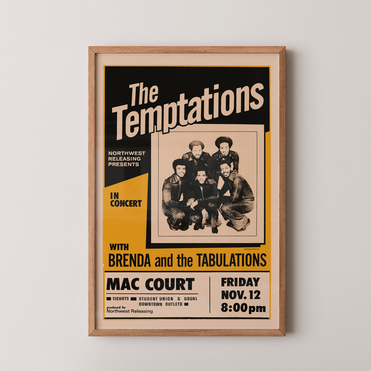 Affiche du concert The Temptations – Motown Soul Art