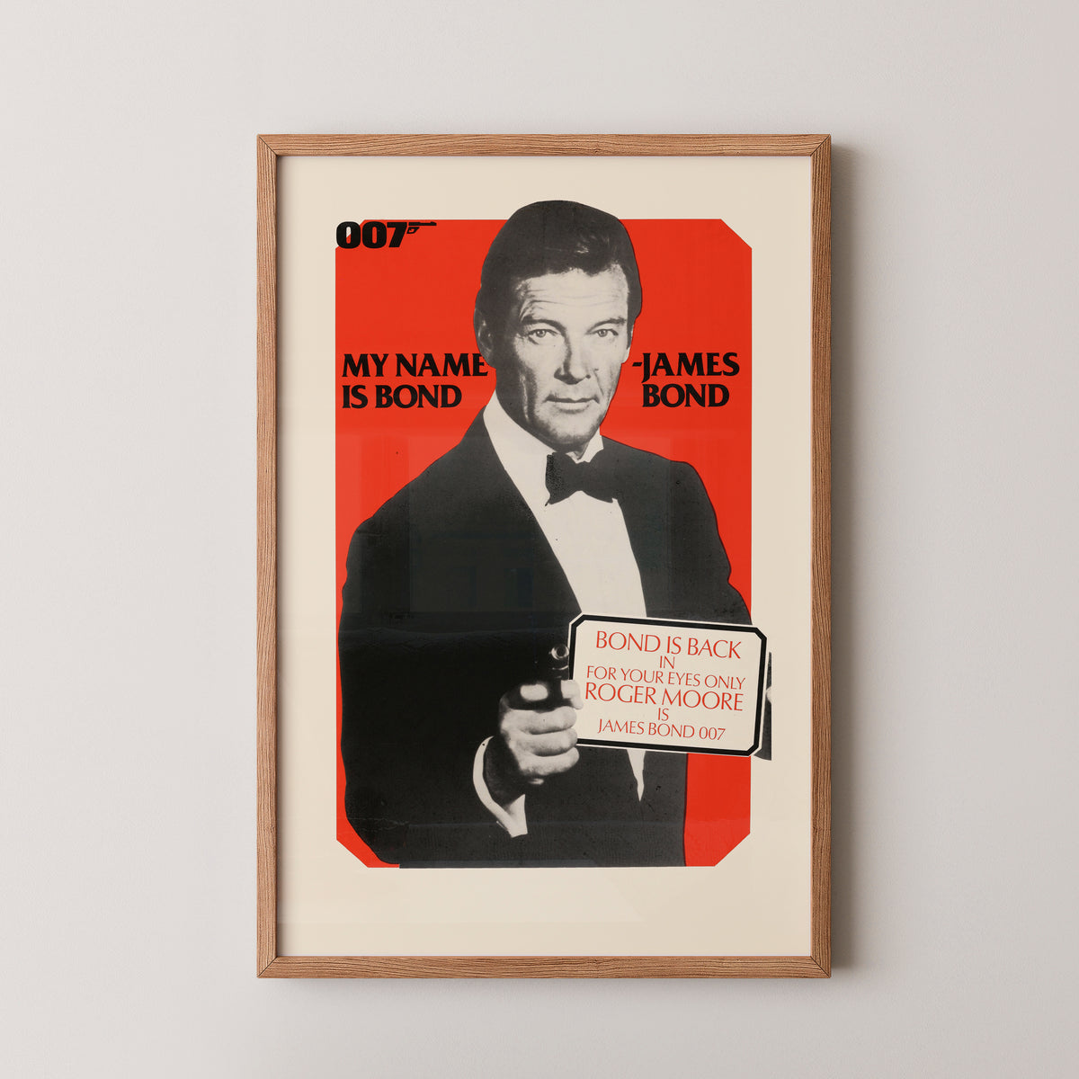 Affiche de James Bond de Roger Moore