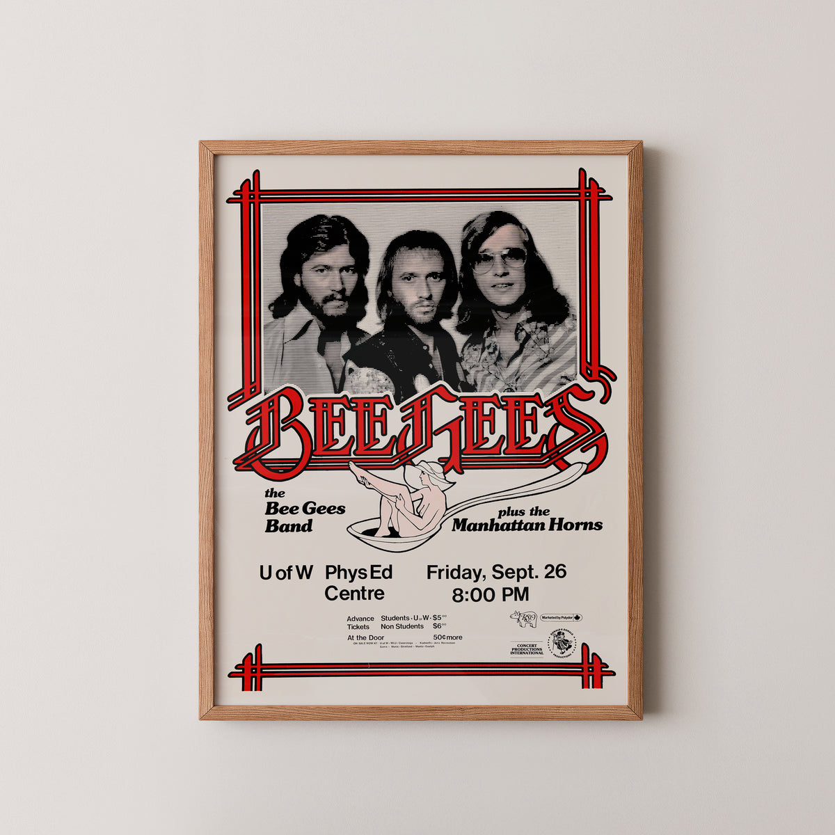 Bee Gees Vintage Concert Poster