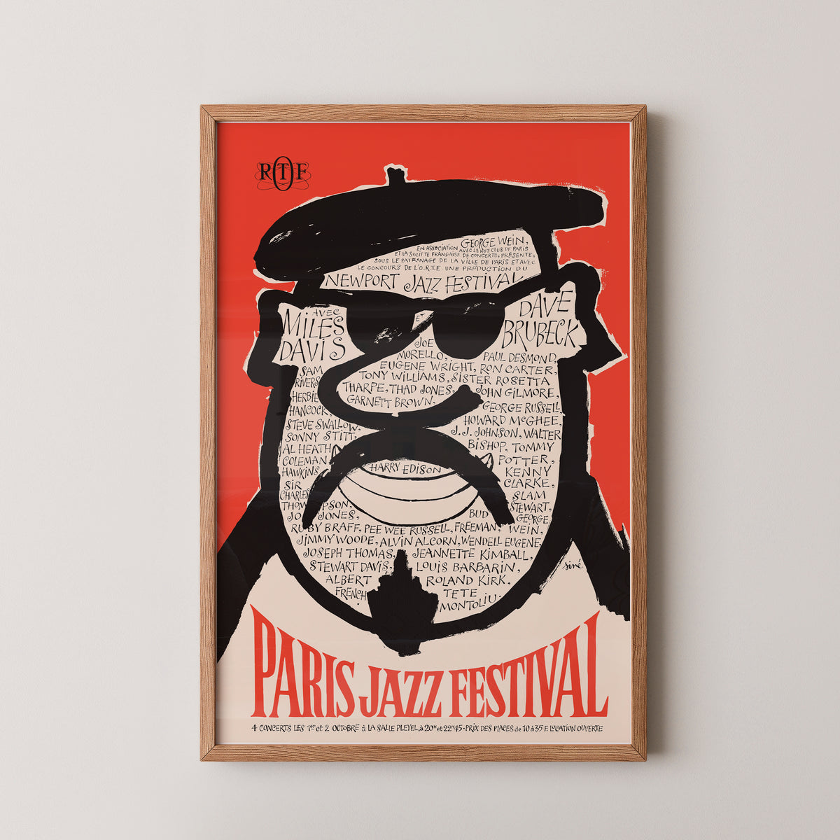 Affiche du Festival de Jazz de Paris – Imprimé Miles Davis