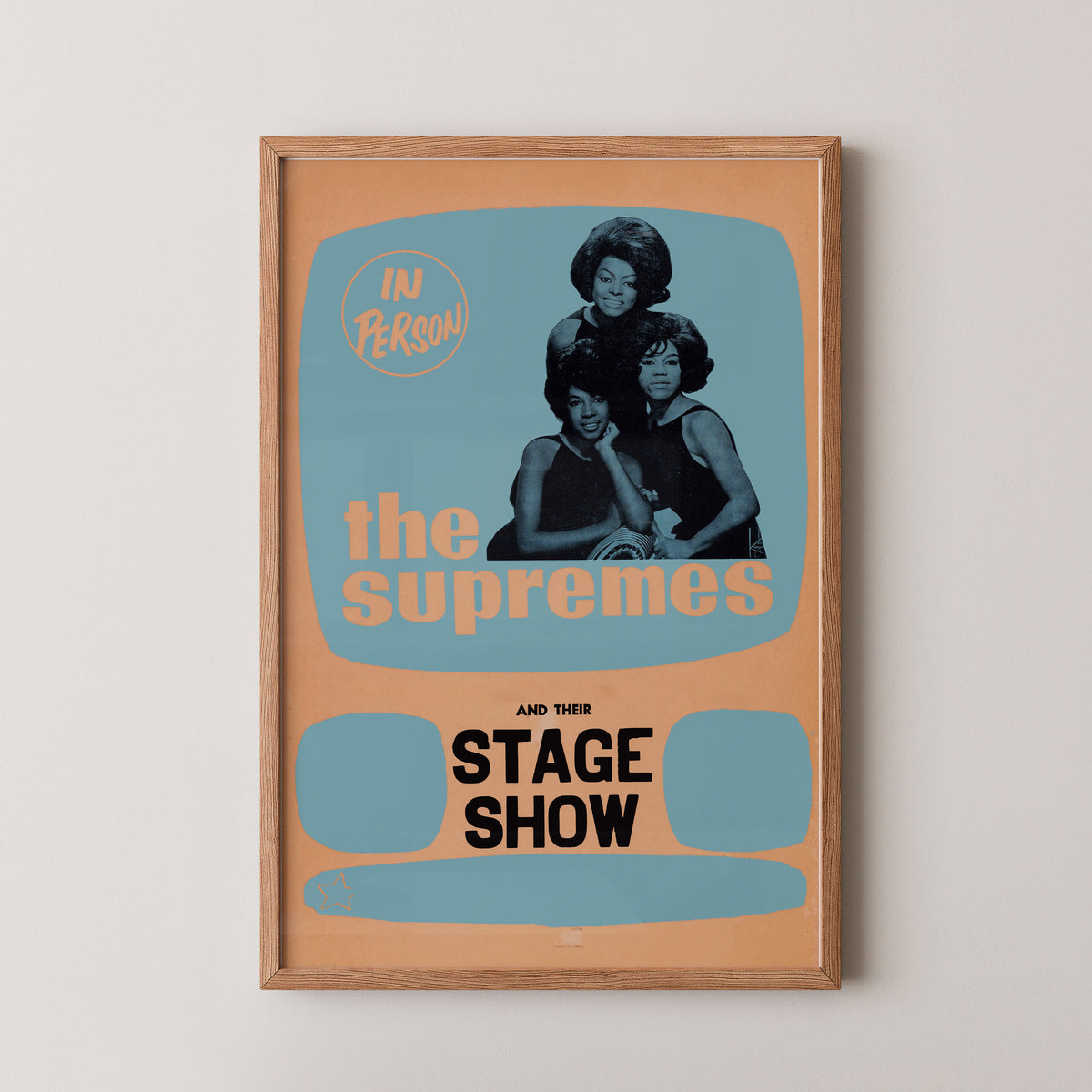 Affiche de concert des Supremes | Décoration murale vintage