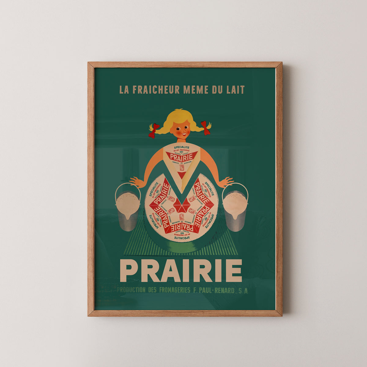 Präriekäse Poster | Vintage Essen &amp; Küchenkunst