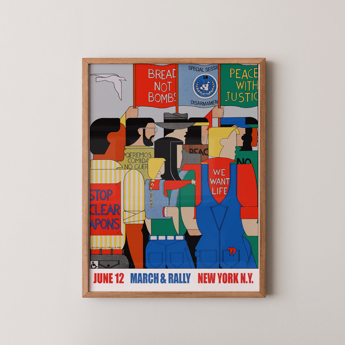Friedenskundgebung Poster - New York Friedensmarsch Druck