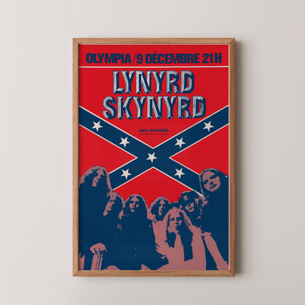 Affiche Lynyrd Skynyrd – Impression vintage de rock sudiste