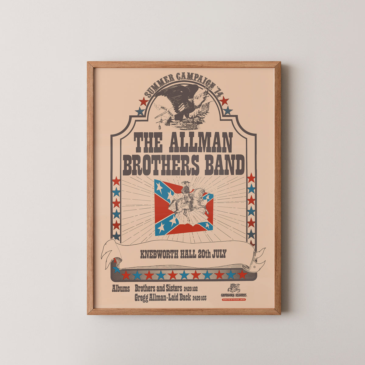Affiche de concert des Allman Brothers Band – Southern Rock
