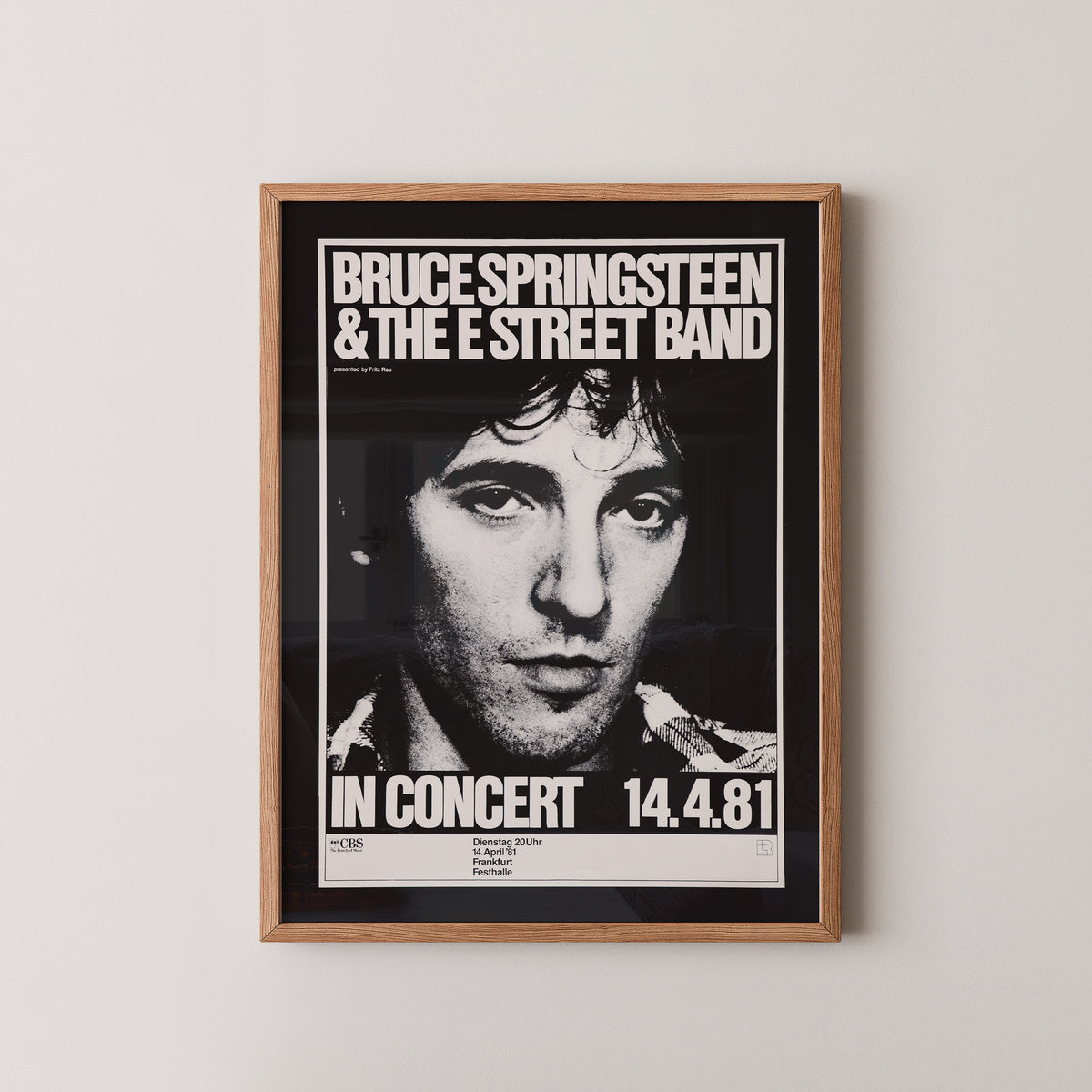 Bruce Springsteen 1981 Frankfurt Concert Poster