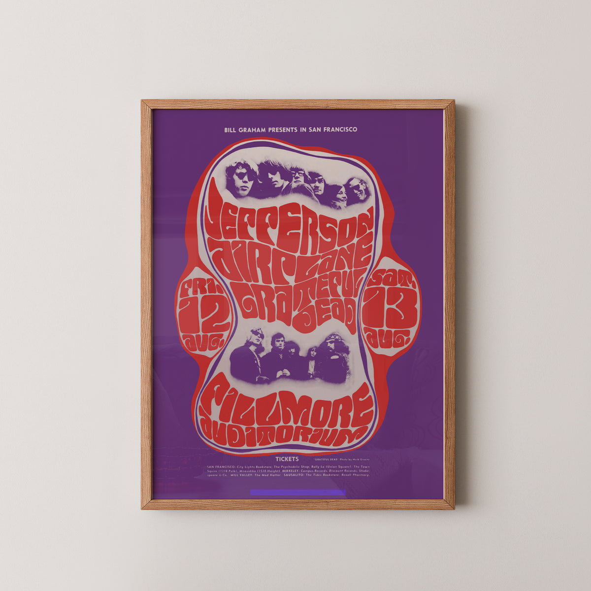 Jefferson Airplane Poster – Vintage 60er Rock Art