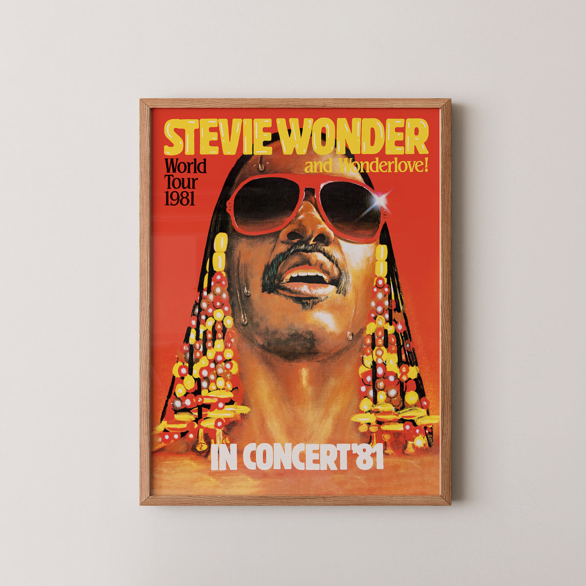Affiche de concert de Stevie Wonder | Décoration murale de musique soul