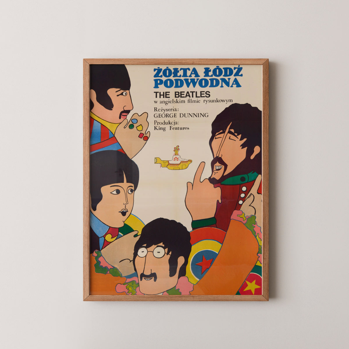 Polnisches Konzertplakat der Beatles – Seltener Vintage-Druck