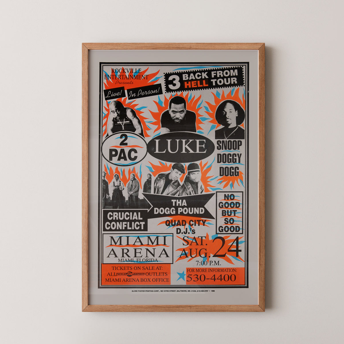90er Hip-Hop-Poster – 2Pac
