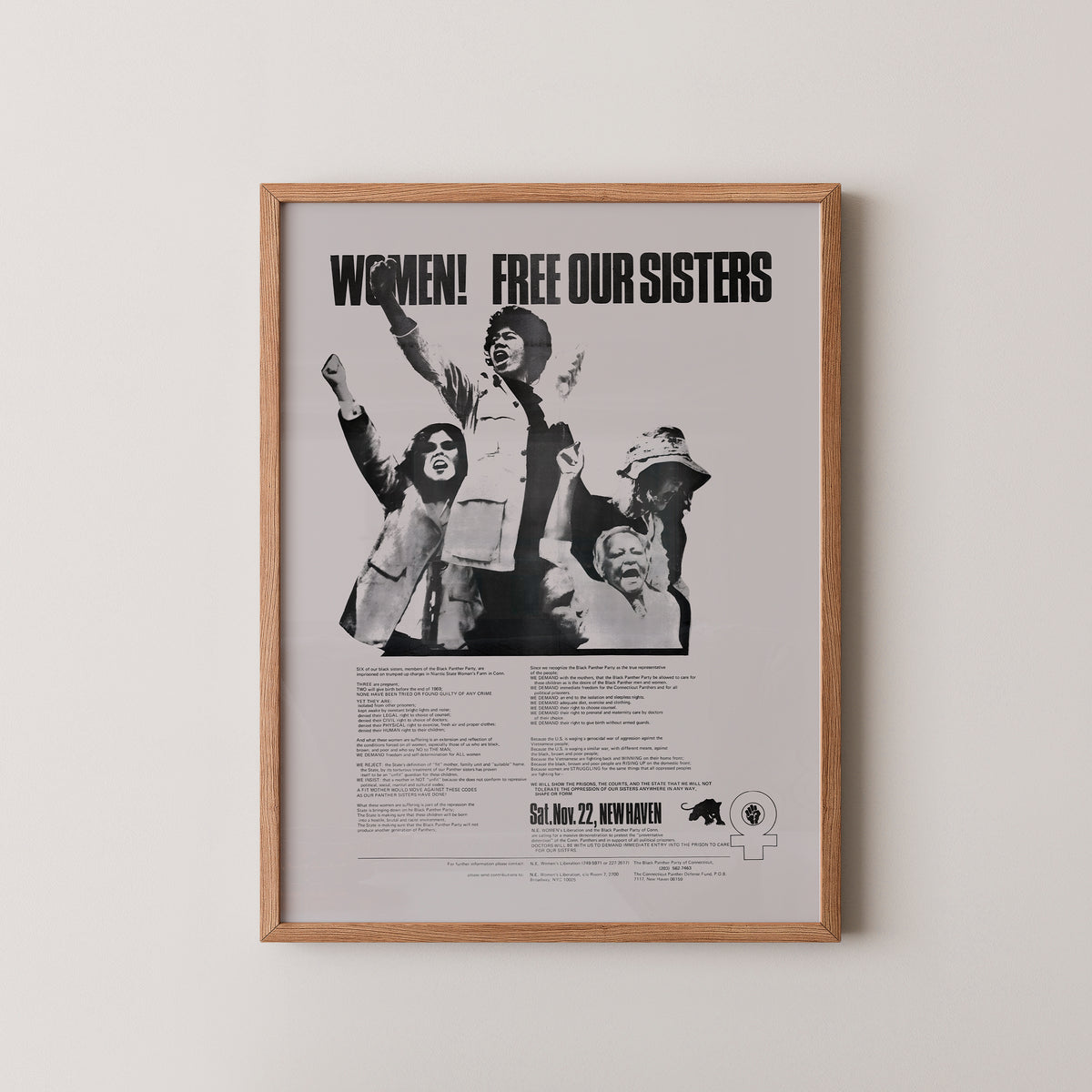 Affiche féministe des Black Panthers - Décoration murale pour femmes
