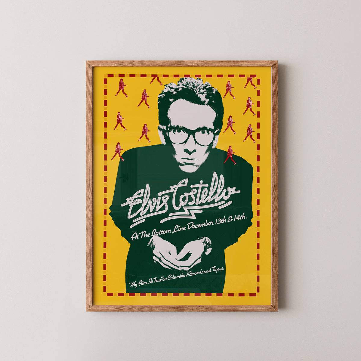 Elvis Costello Concert Poster – New Wave Rock Art