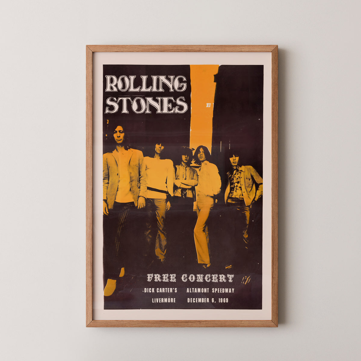 Affiche du concert des Rolling Stones | Décoration murale rock