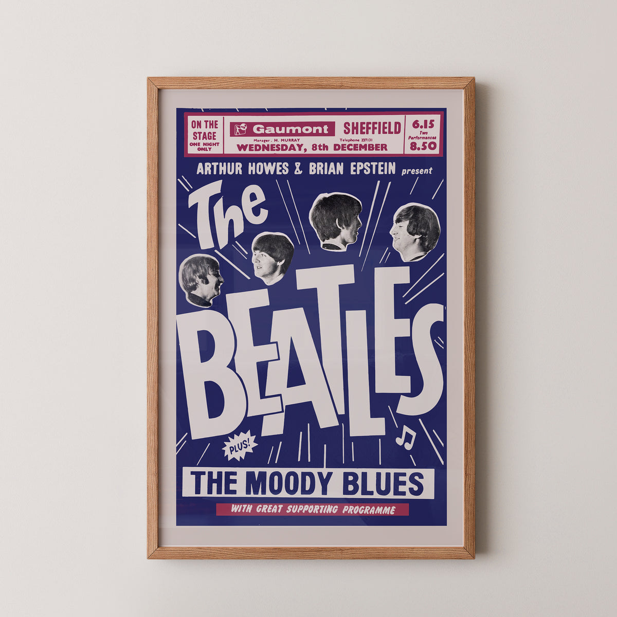 The Beatles Sheffield Concert Poster – Vintage Tour Art