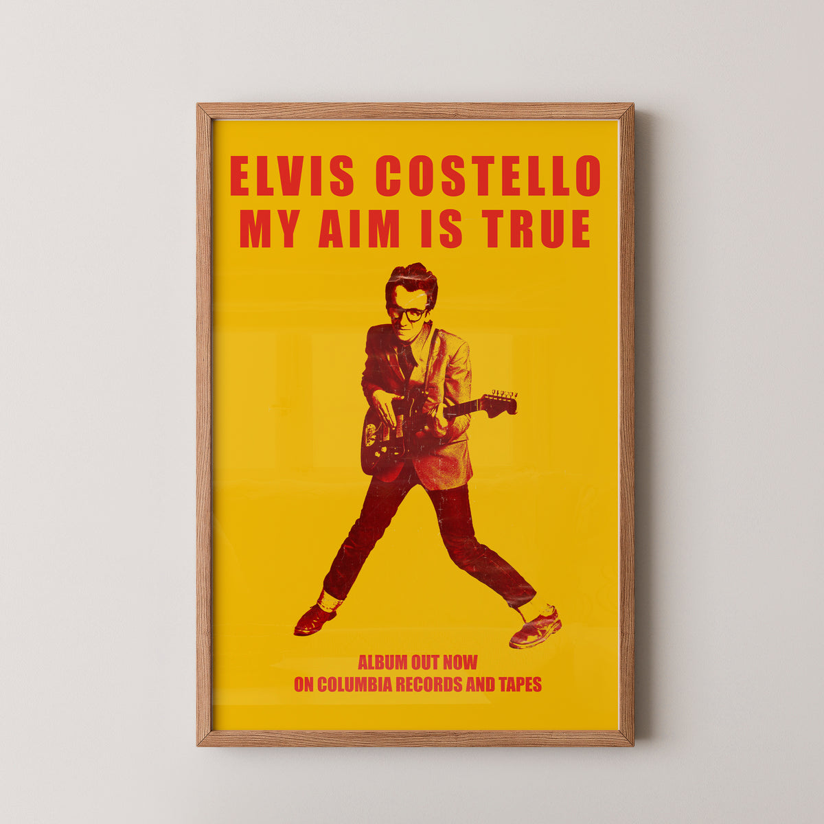 Elvis Costello Vintage Poster – New Wave Music Art
