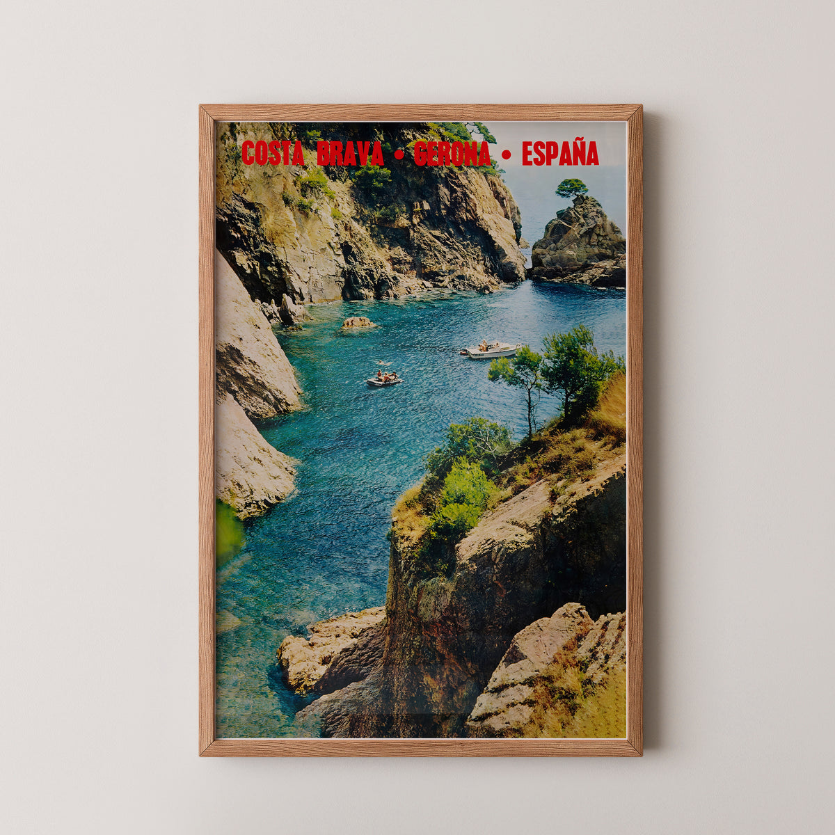Costa Brava Vintage Coastal Travel Poster