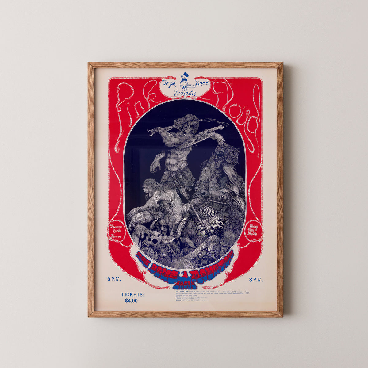 Pink Floyd Poster – Konzertplakat von 1970