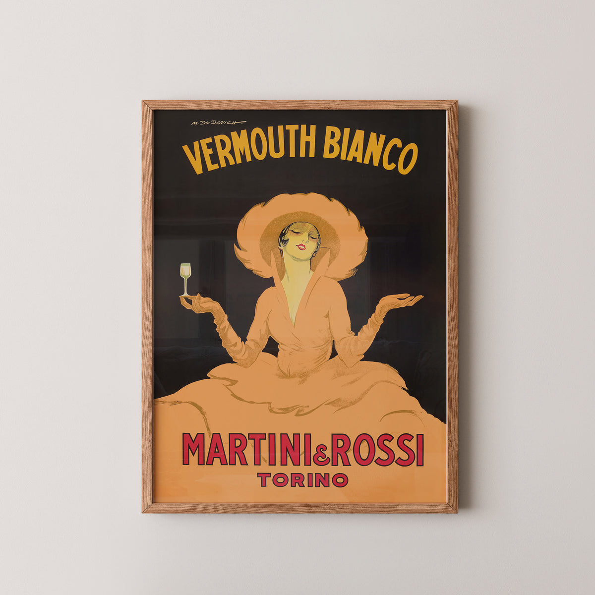 Martini Bianco Vintage Poster – Italian Vermouth Art