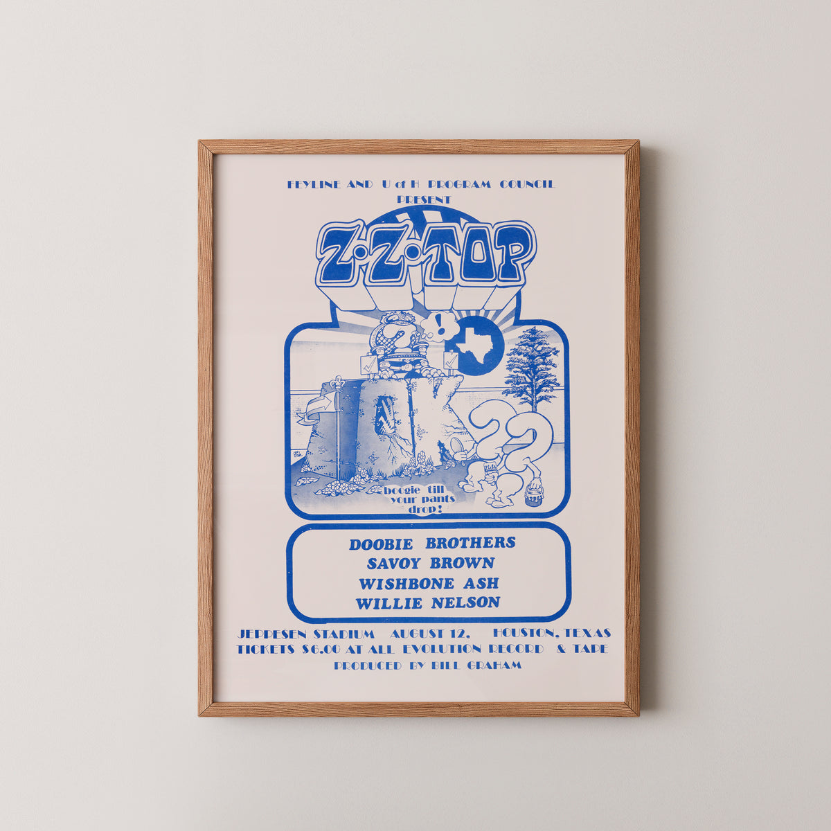 ZZ Top Multi-Artist Concert Poster – Classic Rock Art