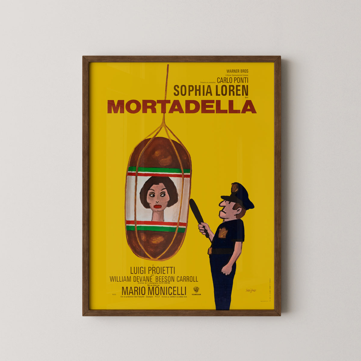 Mortadella Filmplakat – Sofia Loren Vintage-Druck