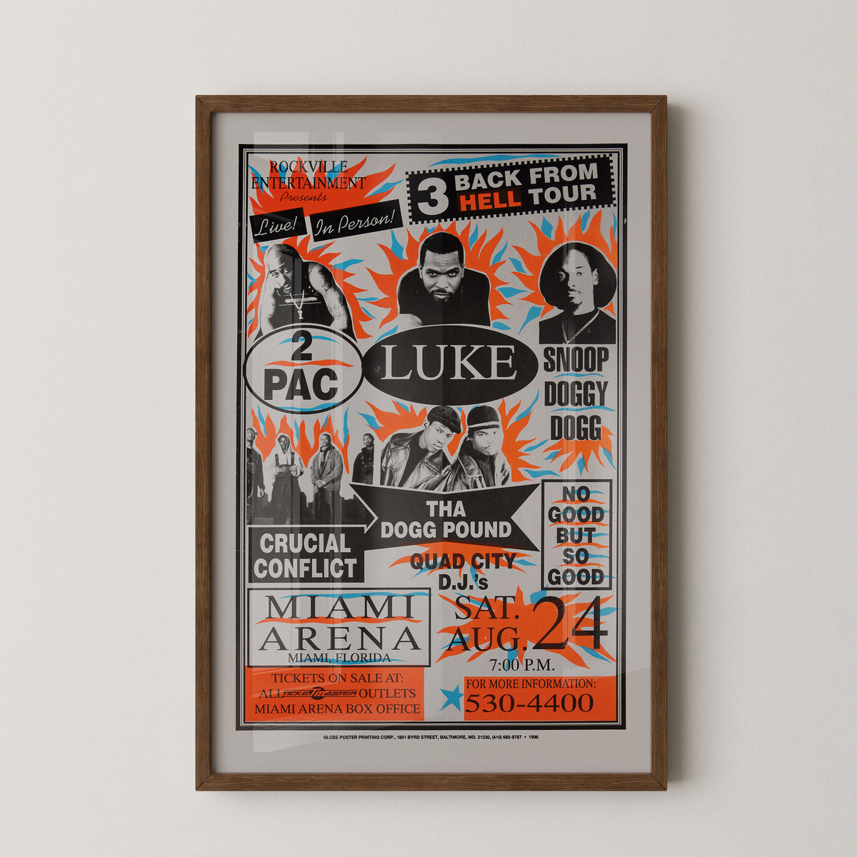 90er Hip-Hop-Poster – 2Pac